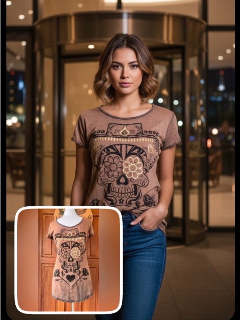 velvet stone graphic tee Xl